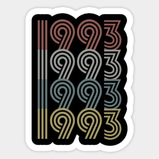 1993 Birth Year Retro Style Sticker